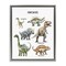 Stupell Industries Educational Meet The Dinosaurs Floating Frame, design by Christine Simpson Art